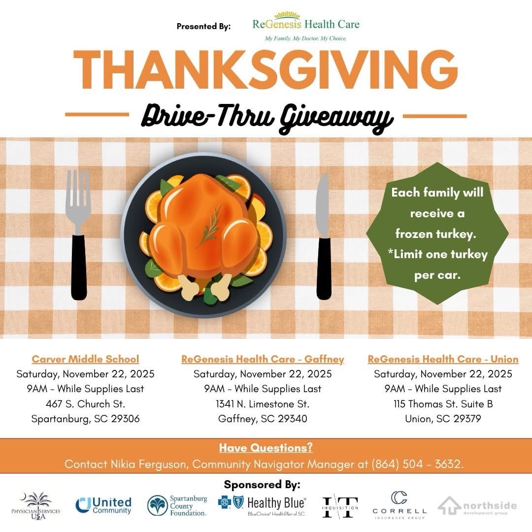 Thanksgiving Turkey Giveaway – Union | Live Healthy Spartanburg